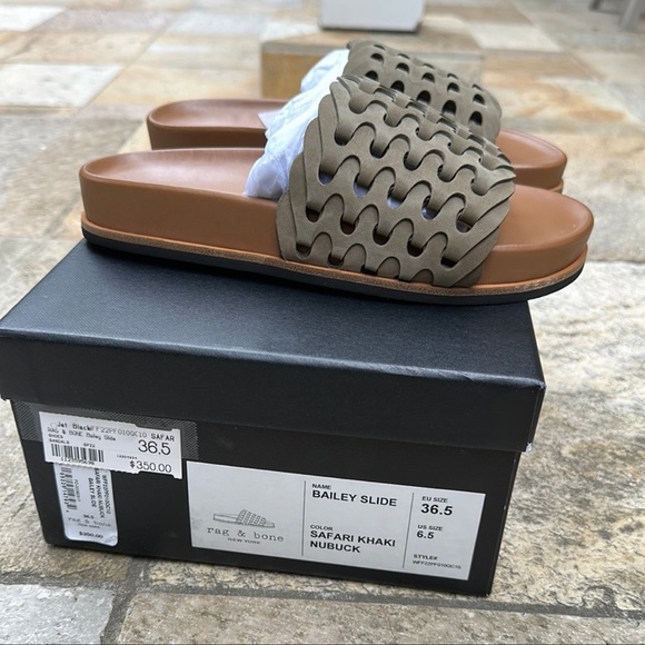 rag & bone Bailey Slide Leather Flat Sandal - Picture 7 of 9